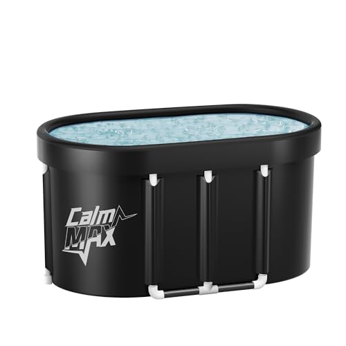 CalmMax Oval Ice Bath Tub for Athletes XL Portable Cold Plunge Tub for Cold Water Therapy Ice Baths at Home Outdoor Gym - 101 Gal Capacity