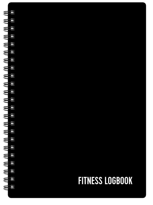 Fitness Logbook for Women & Men - A5 Undated Workout Journal, Planner Log Book to Track Weight Loss, Muscle Gain, Gym Exercise, Bodybuilding Progress - Thick Paper, Poly Cover, Sturdy Binding