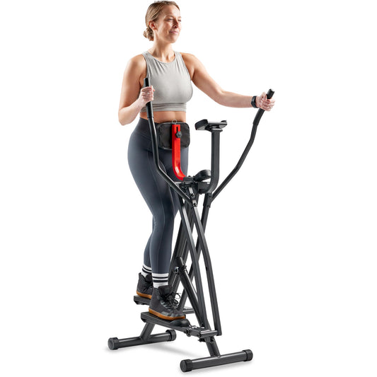 Sunny Health & Fitness Smart Air Walk Cross Trainer Elliptical Machine Glider w/Performance LCD Monitor, Low-Impact, 30 Inch Stride and Exclusive SunnyFit® App Bluetooth Connectivity - SF-E902SMART