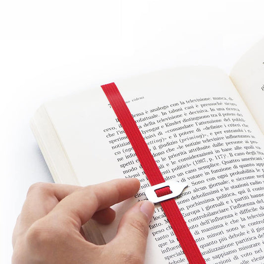 Lastword Bookmarks - Elastic Bookmark Perfect for Any Book - Book Markers for Women - Bookmarks for Men - Bookmarks for Kids - Don't Lose Your Mark, Design Made in Italy Book Marks (Red)