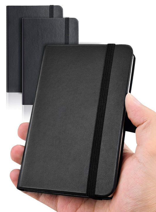 AISBUGUR Pocket Notebook, Small Notebook, 2-Pack Total 320 Pages,3.7" x 5.7" Pocket Notebook (2 Pack, Black1)